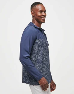 TravisMathew Quarter Zips>Blooming Orchid Quarter Zip Hoodie