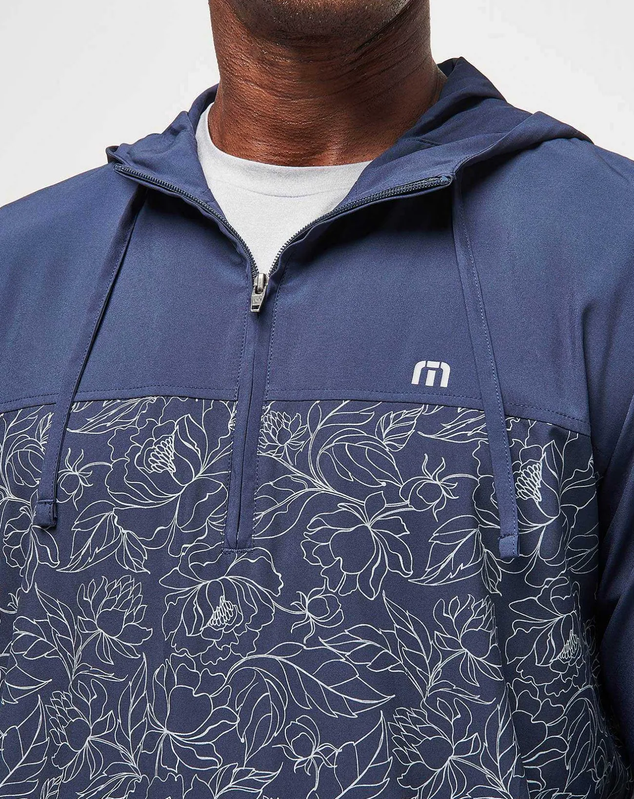 TravisMathew Quarter Zips>Blooming Orchid Quarter Zip Hoodie
