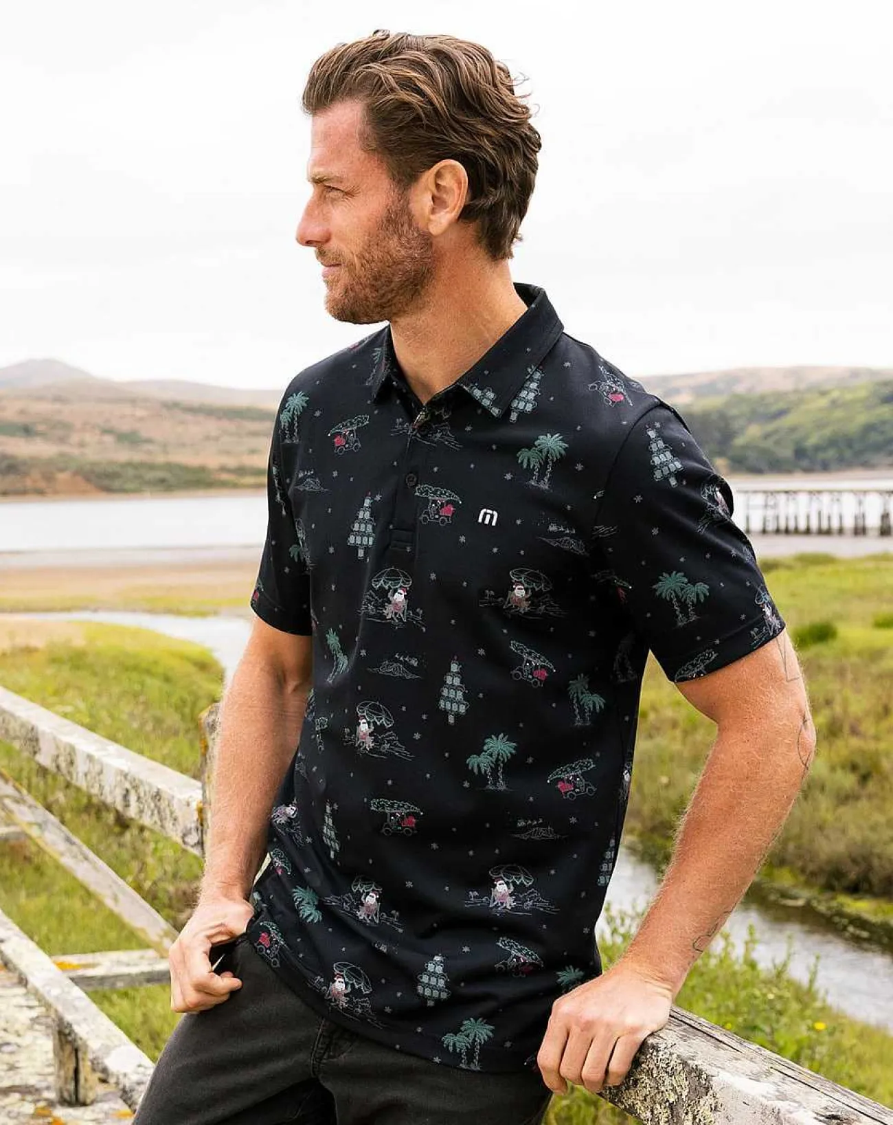 TravisMathew Polos>California Christmas Polo