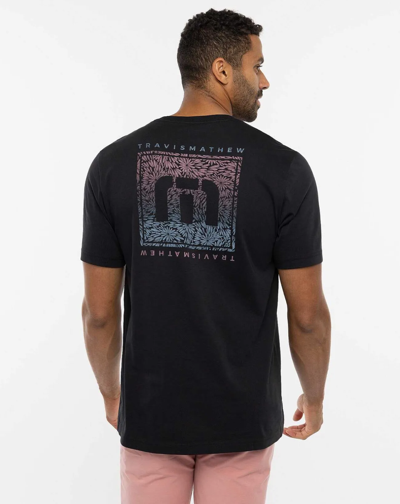 TravisMathew Tees>Carnation Coral Tee