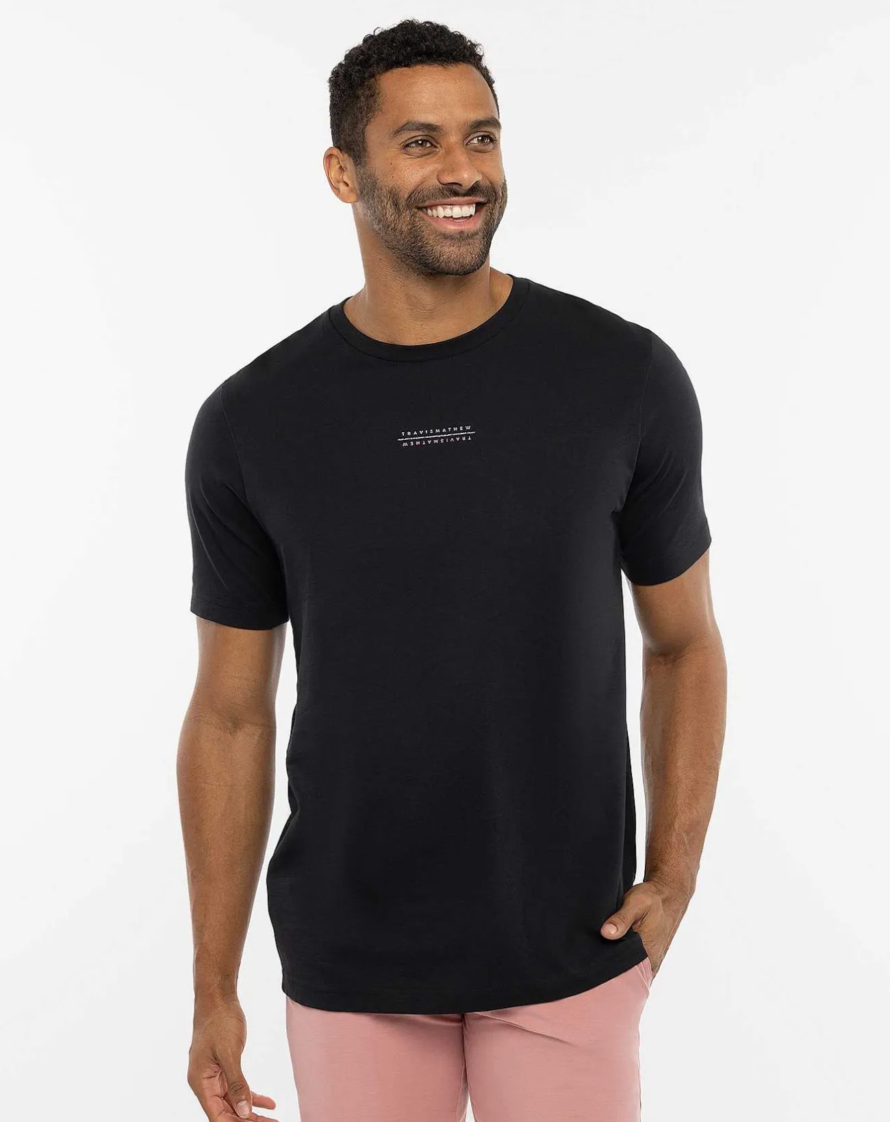 TravisMathew Tees>Carnation Coral Tee
