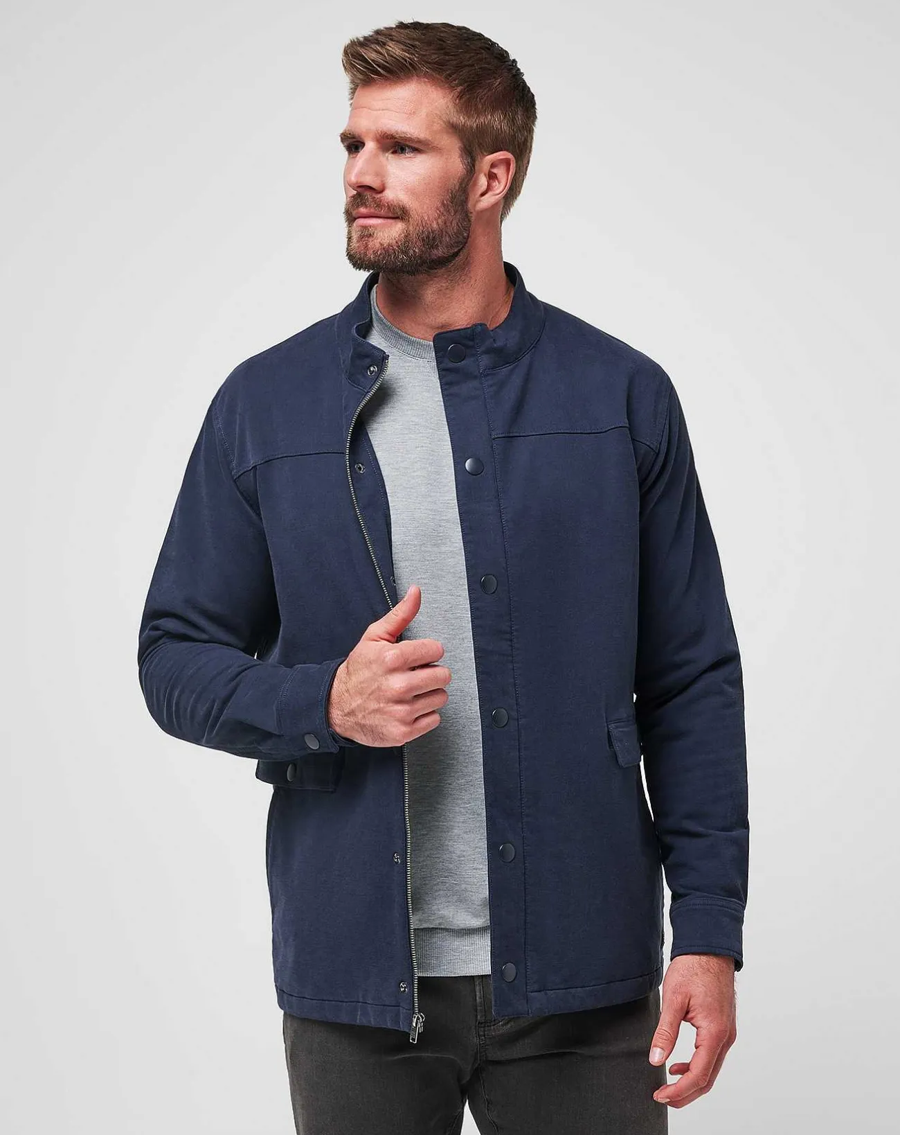 TravisMathew Outerwear>Cloud Denim Full Zip