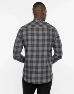 TravisMathew Button-Ups>Cloud Flannel Plaid Button-Up