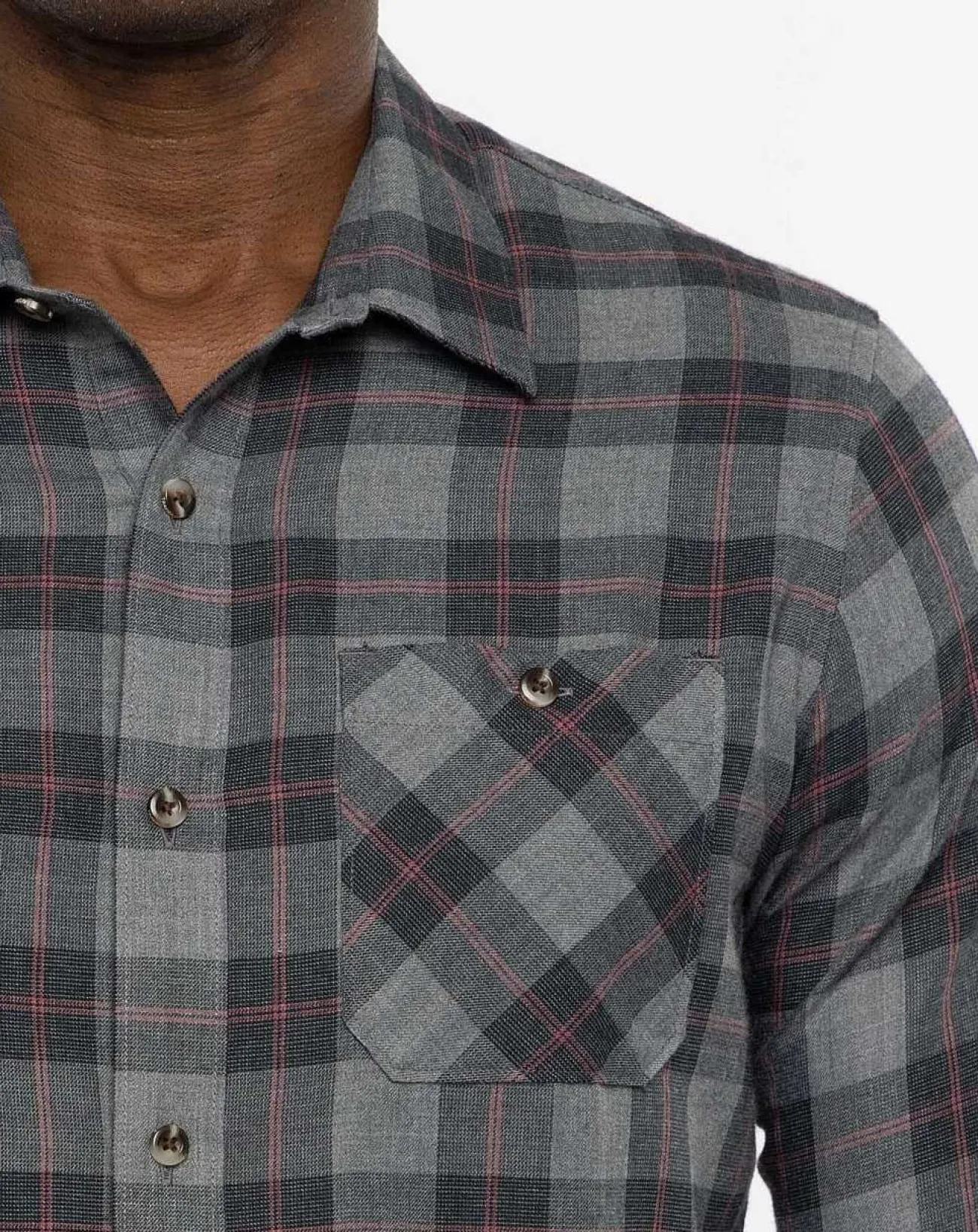 TravisMathew Button-Ups>Cloud Flannel Plaid Button-Up