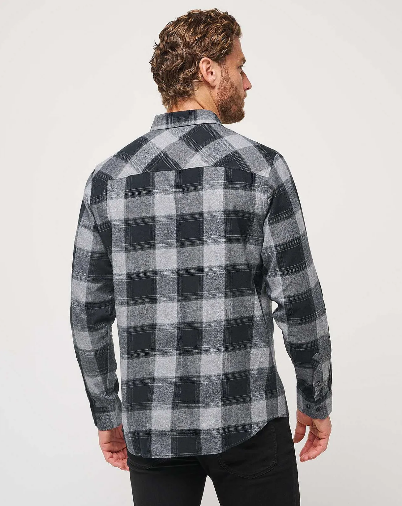 TravisMathew Button-Ups>Cloud Flannel Plaid Button-Up