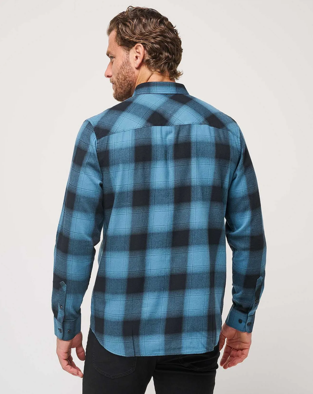 TravisMathew Button-Ups>Cloud Flannel Plaid Button-Up