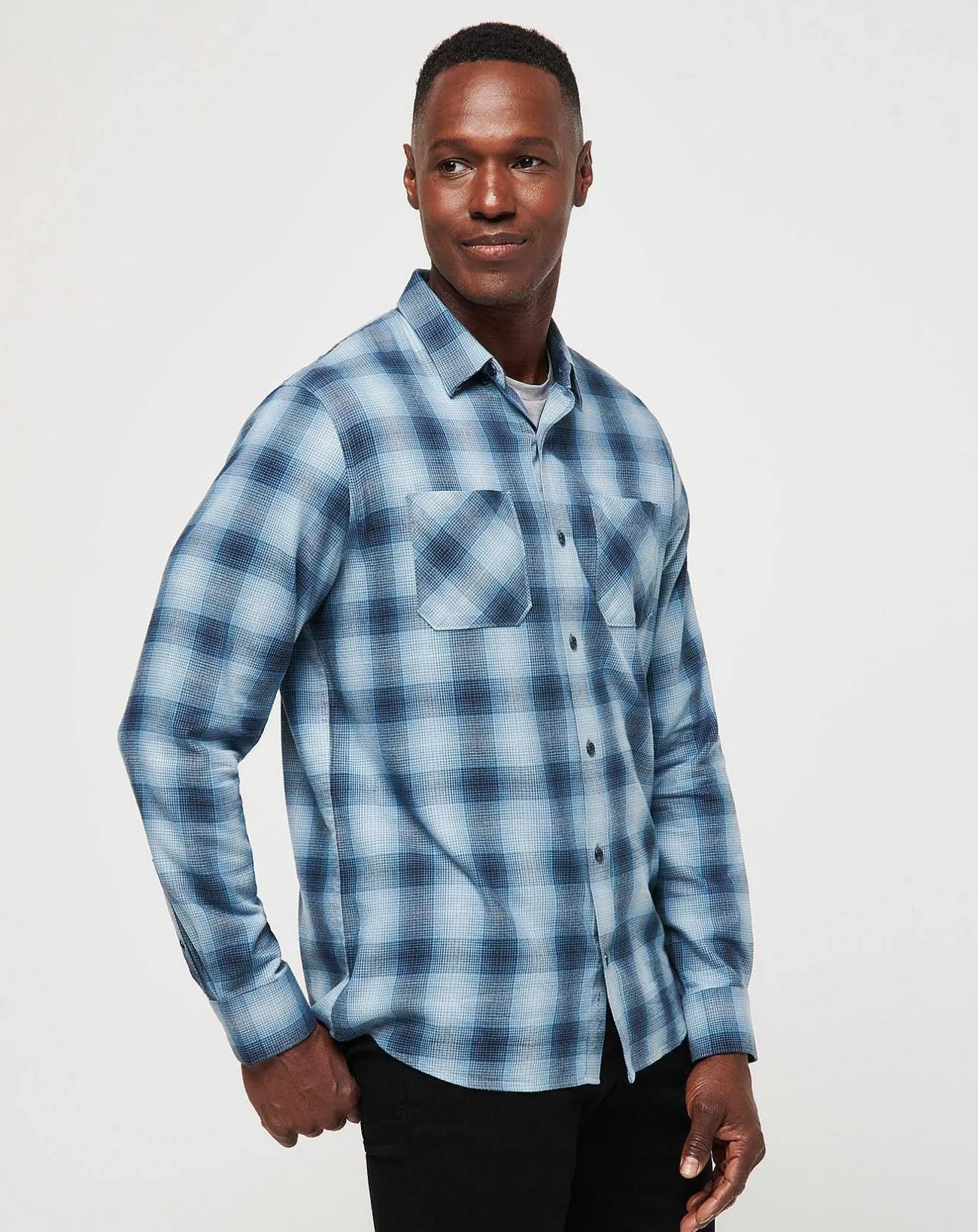 TravisMathew Button-Ups>Cloud Flannel Plaid Button-Up