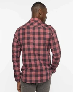 TravisMathew Button-Ups>Cloud Flannel Plaid Button-Up