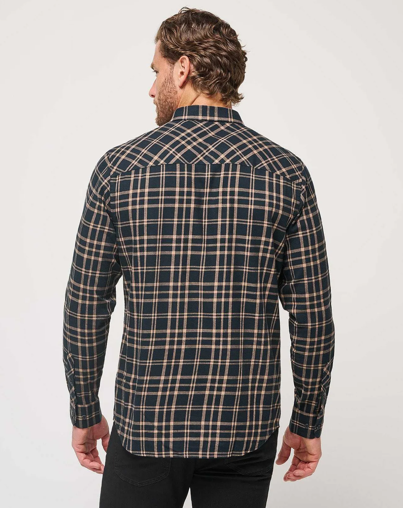 TravisMathew Button-Ups>Cloud Flannel Plaid Button-Up