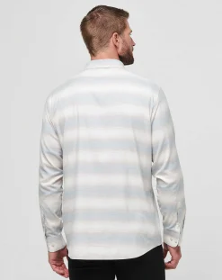 TravisMathew Button-Ups>Cloud Flannel Stripe Button-Up