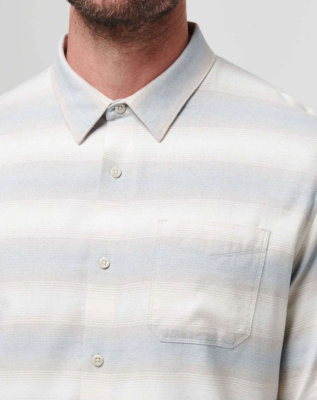 TravisMathew Button-Ups>Cloud Flannel Stripe Button-Up