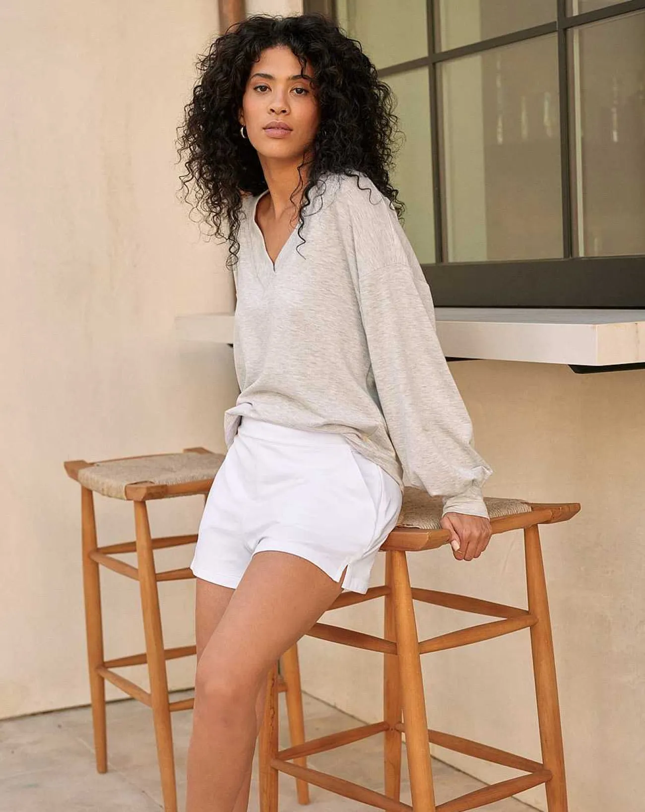 TravisMathew Shirts & Tops>Cloud Terry Vneck Top