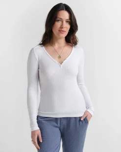 TravisMathew Shirts & Tops>Cocktail Hour Cloud Ribbed Top