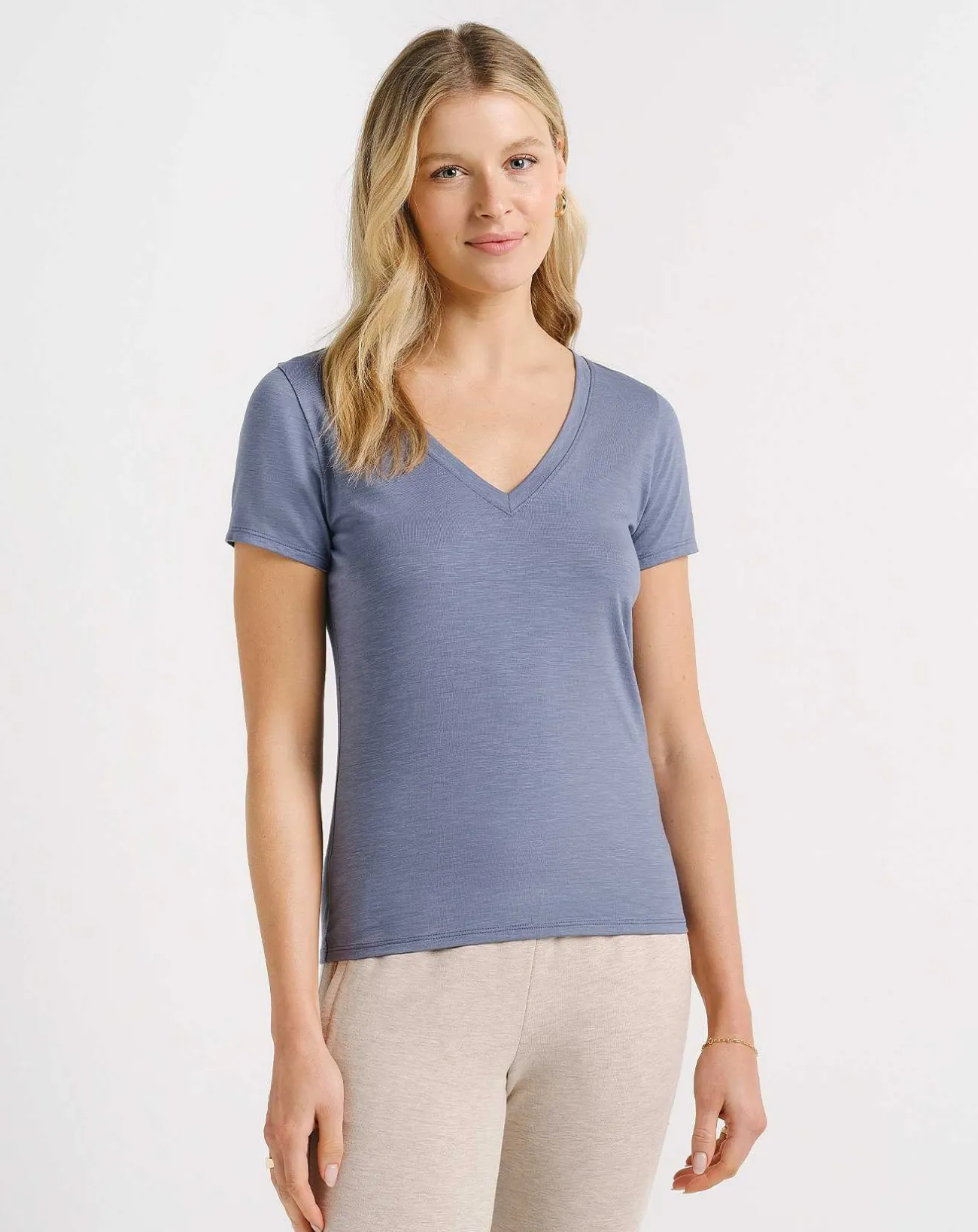 TravisMathew Tees>Day Or Night V-Neck Tee