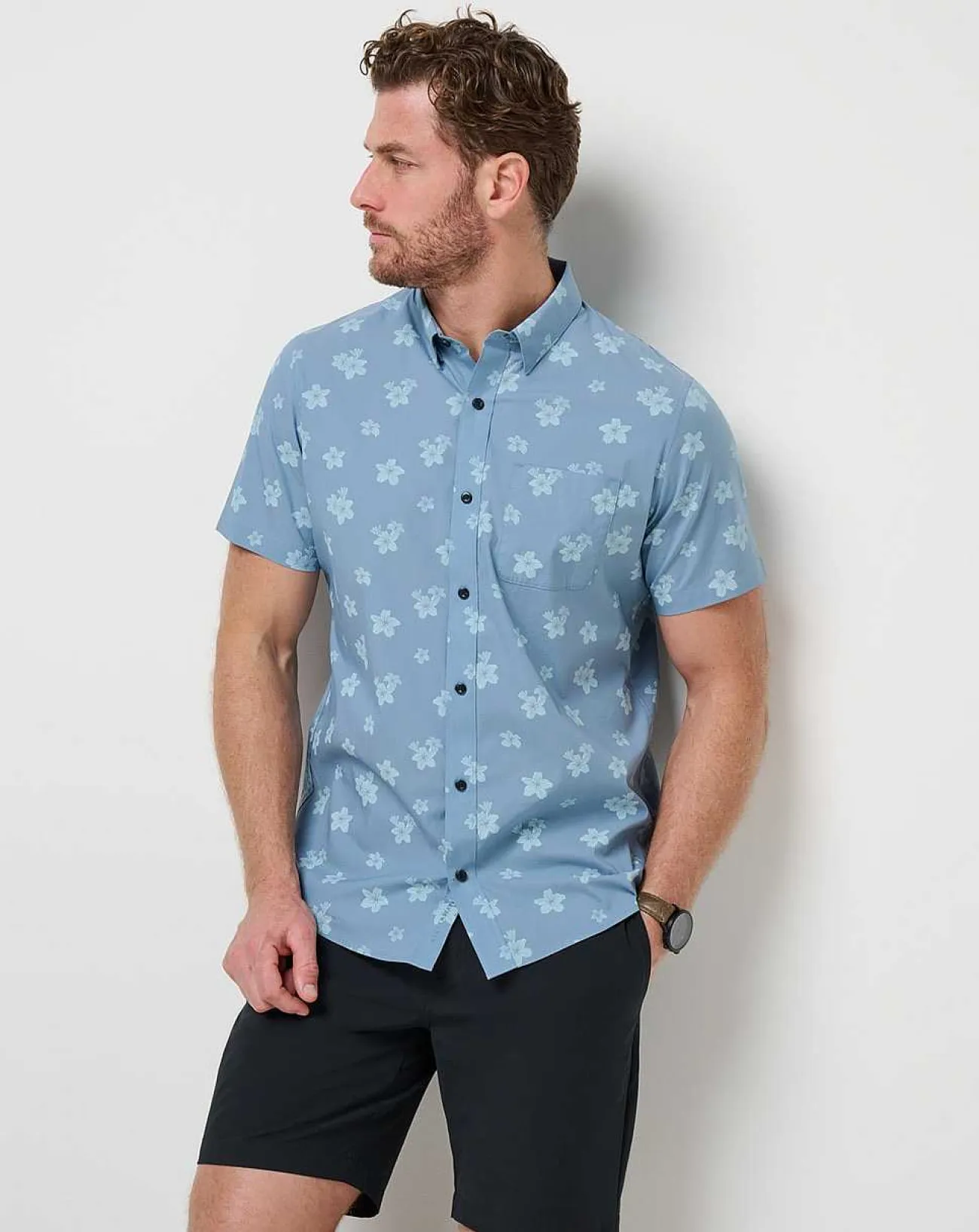 TravisMathew Polos>Dine & Drive Button-Up