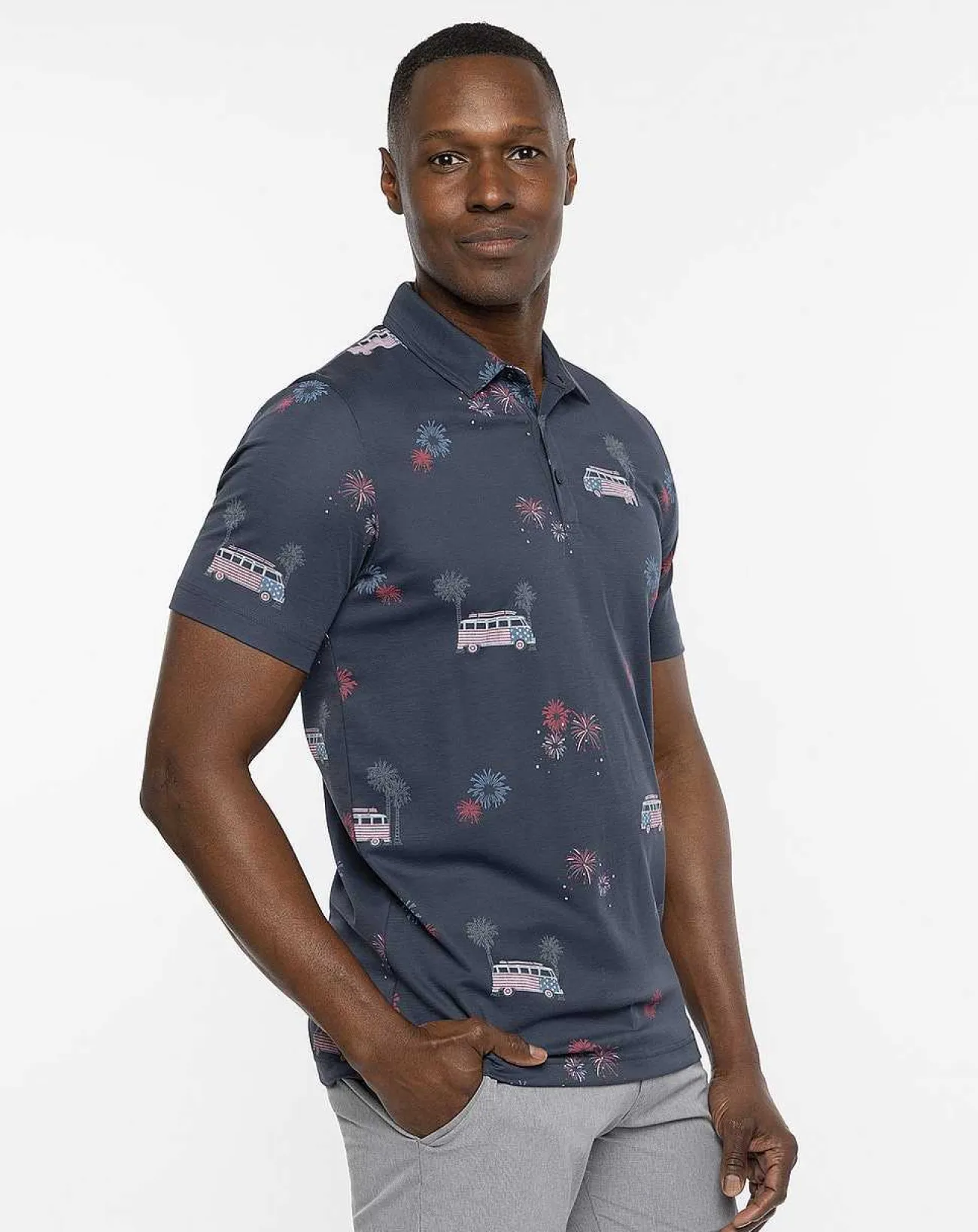 TravisMathew Polos>Firework Display Polo