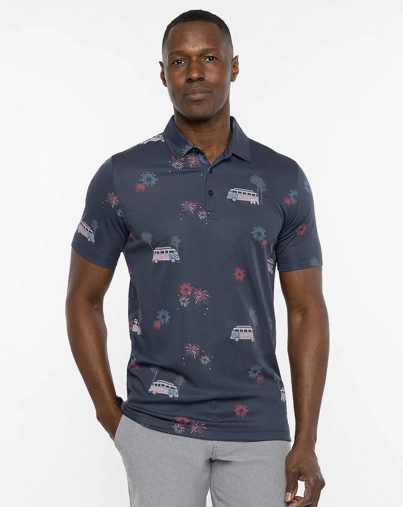 TravisMathew Polos>Firework Display Polo