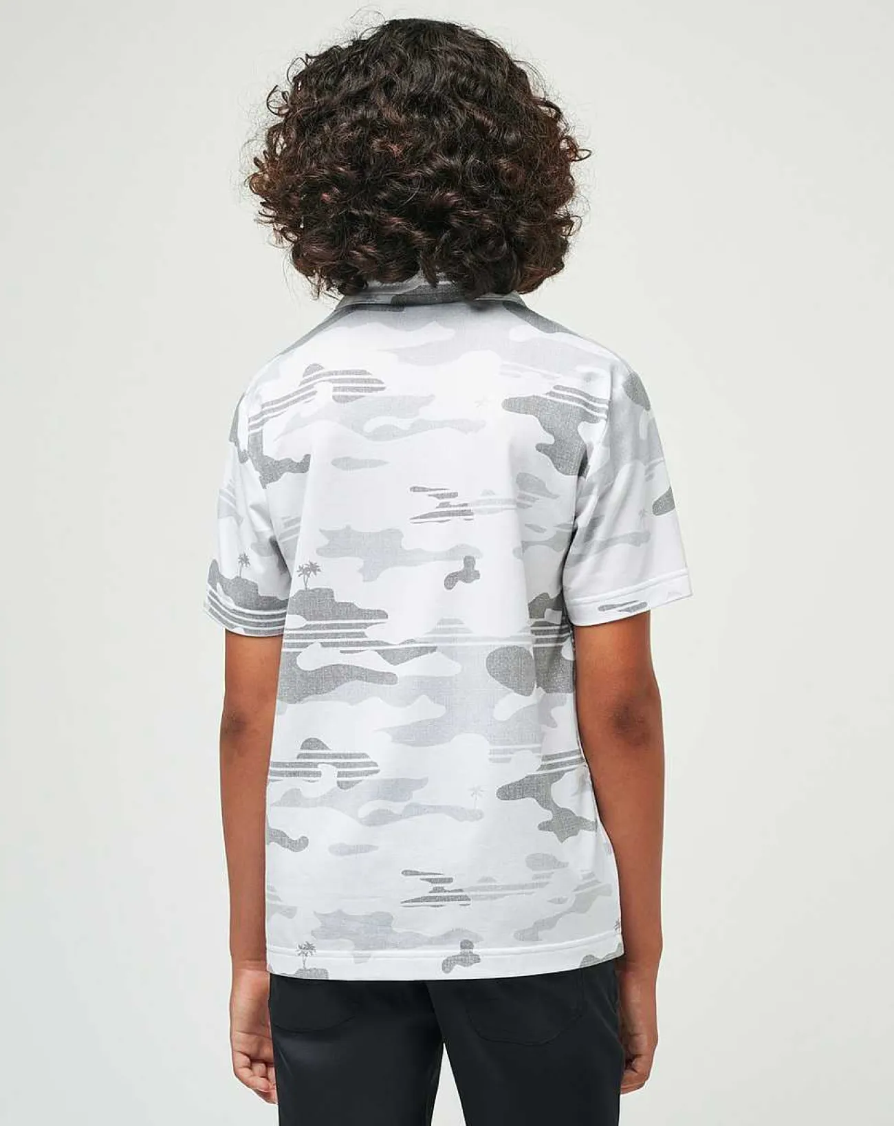 TravisMathew Youth Tops>Heater Camo Youth Polo