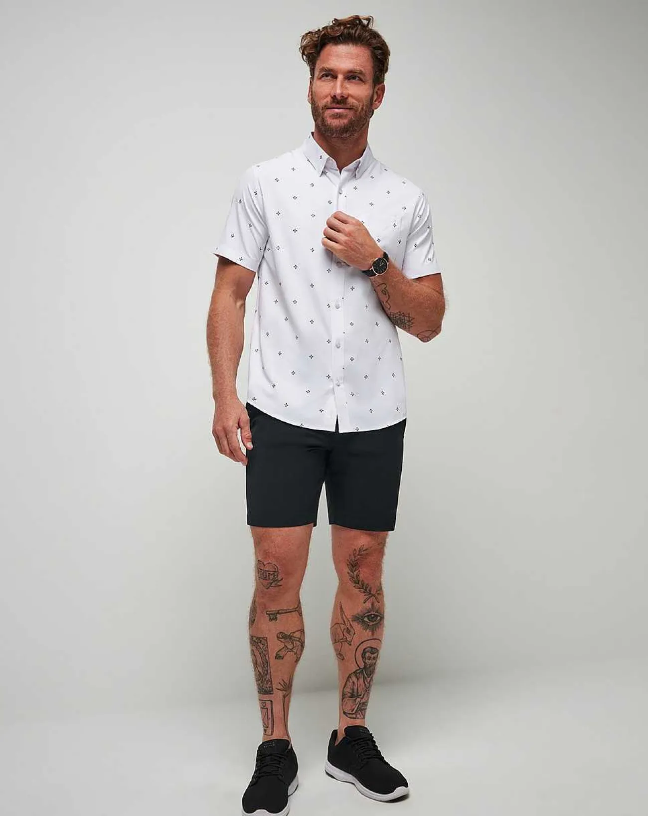 TravisMathew Button-Ups>Olive Branch Button-Up