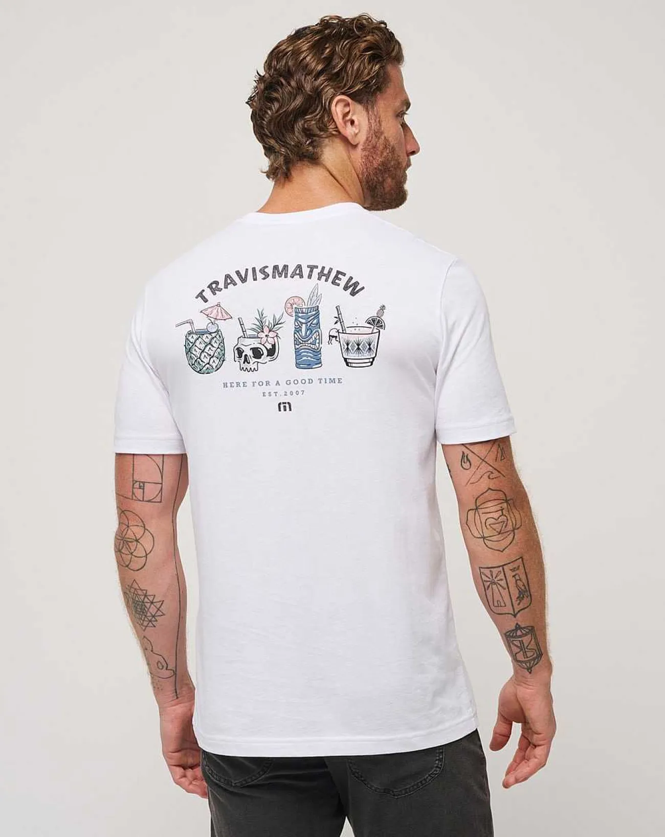 TravisMathew Tees>Pineapple Drinks Tee