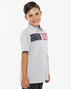 TravisMathew Youth Tops>Sea To Sea Youth Polo