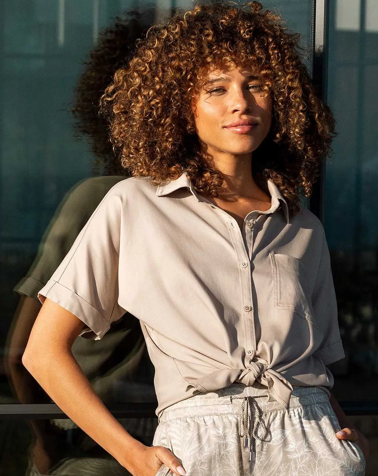 TravisMathew Shirts & Tops>Seaside Bliss Tie Front Top
