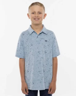 TravisMathew Youth Tops>Splatter Print Youth Polo