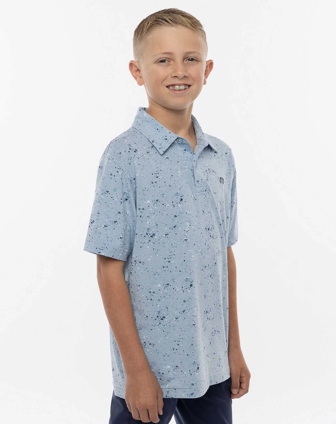TravisMathew Youth Tops>Splatter Print Youth Polo
