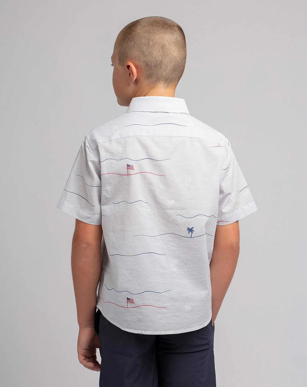 TravisMathew Youth Tops>Star Spangled Banner Youth Button-Up