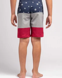 TravisMathew Youth Bottoms>Ticker Tape Youth Boardshort