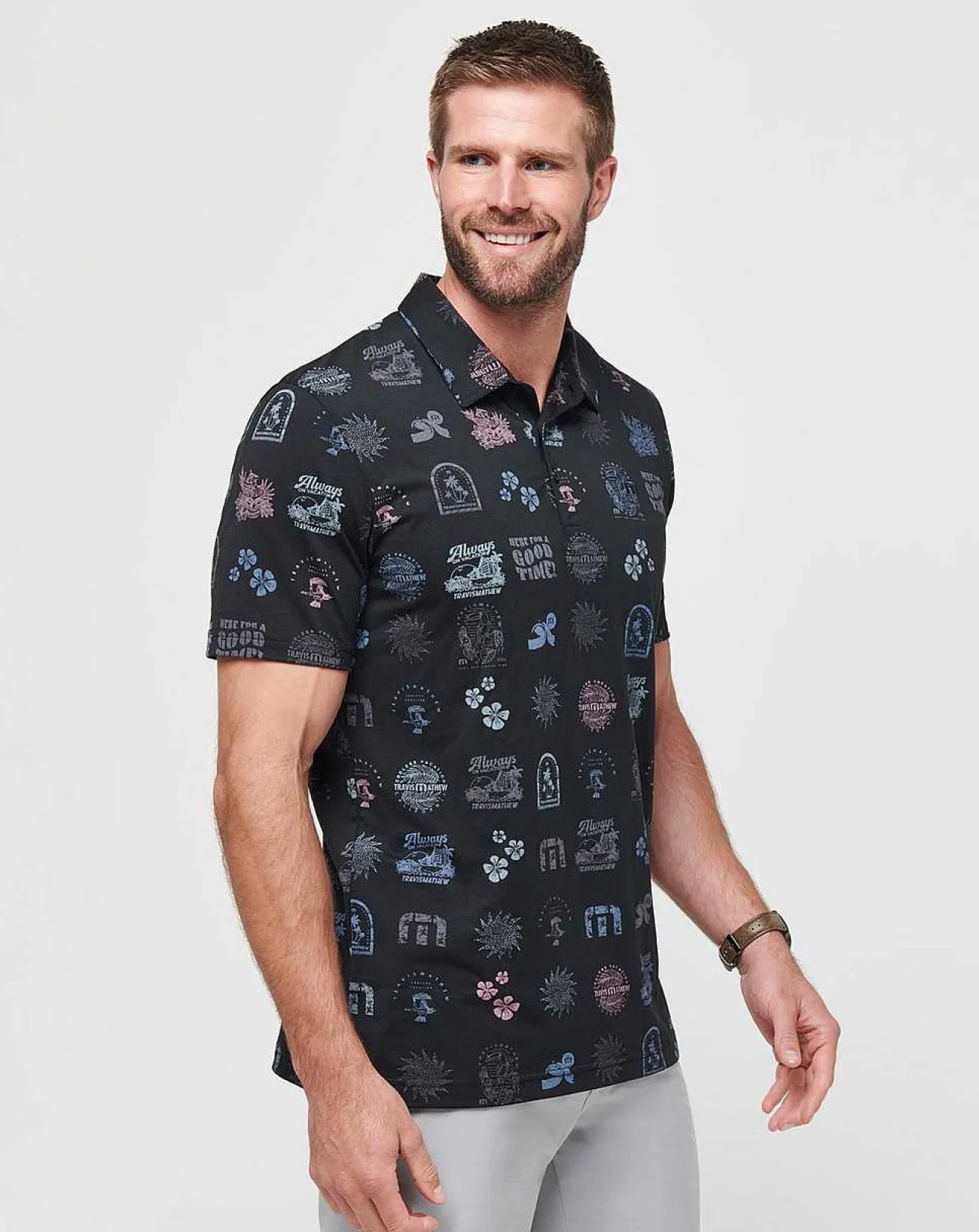 TravisMathew Polos>Tourist Season Polo