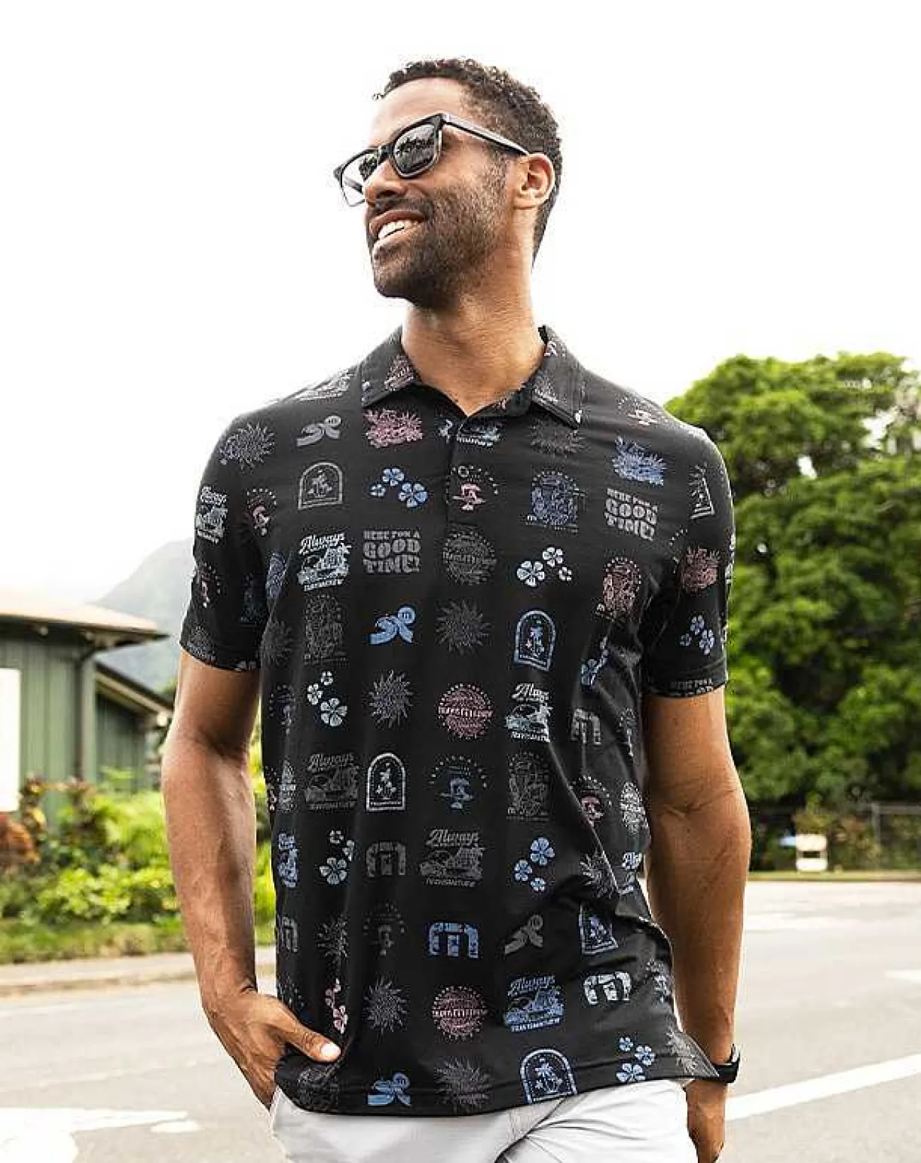 TravisMathew Polos>Tourist Season Polo