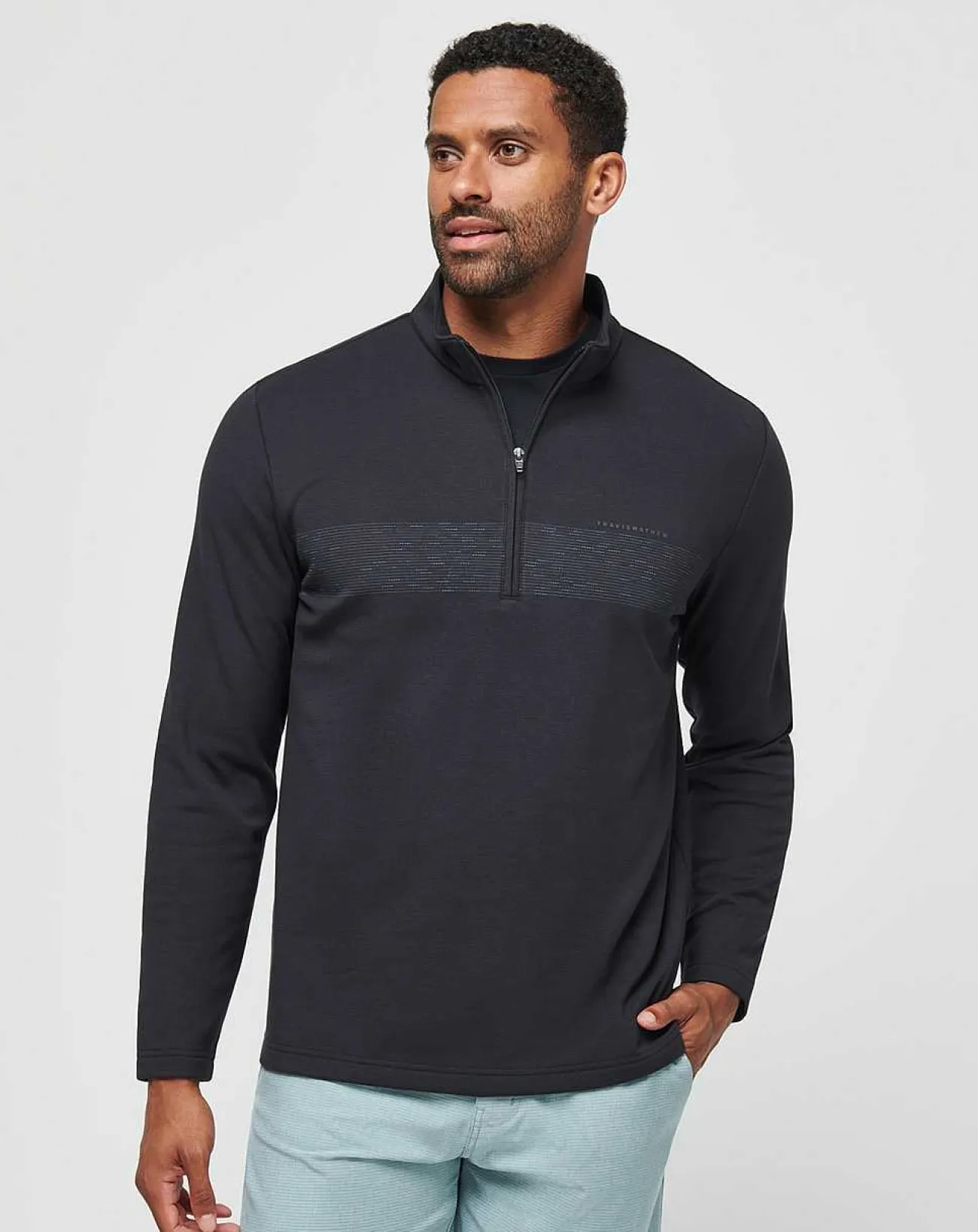 TravisMathew Quarter Zips>Upgraded Chest Stripe Quarter Zip