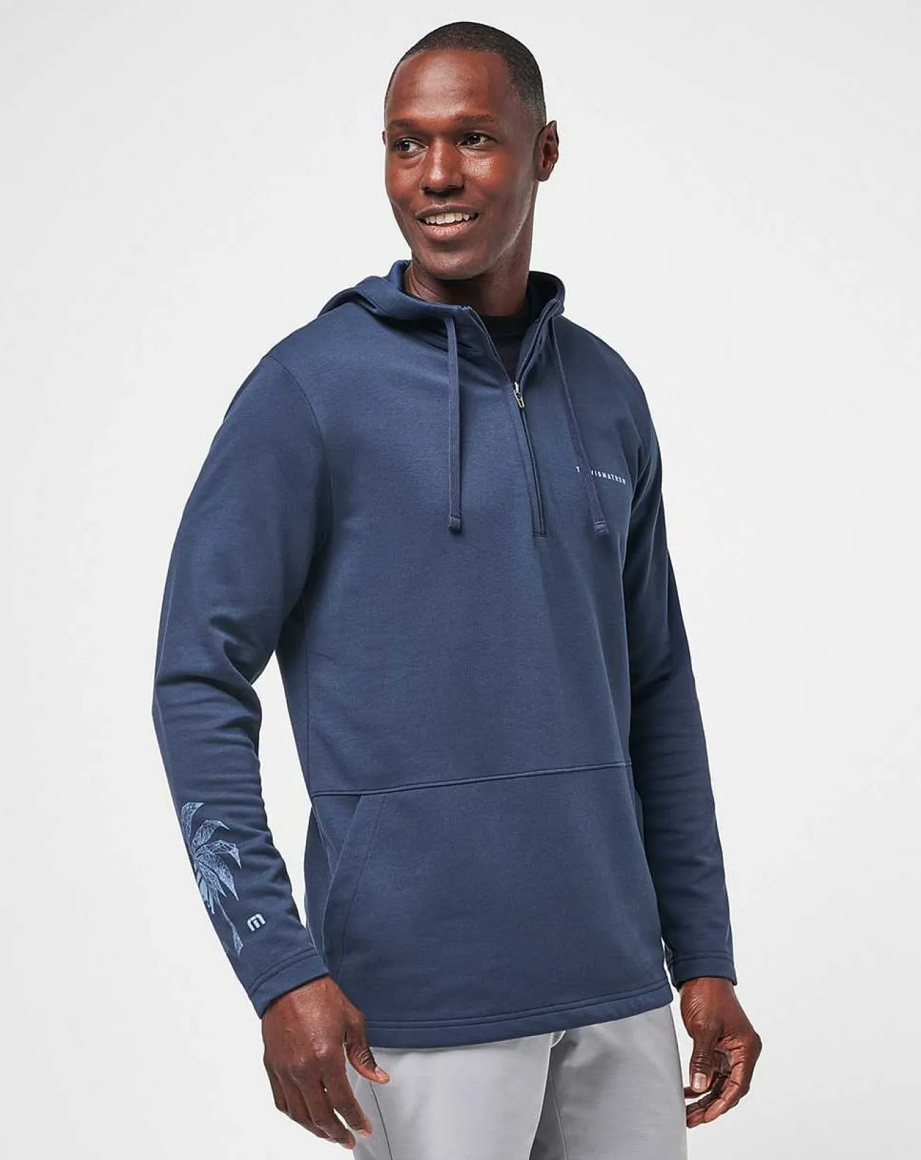TravisMathew Quarter Zips>Upgraded Palm Hoodie Quarter Zip