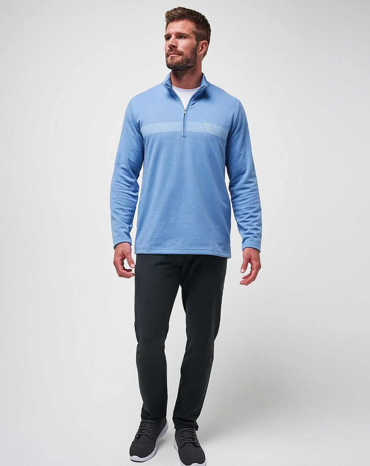 TravisMathew Quarter Zips>Upgraded Striped Quarter Zip