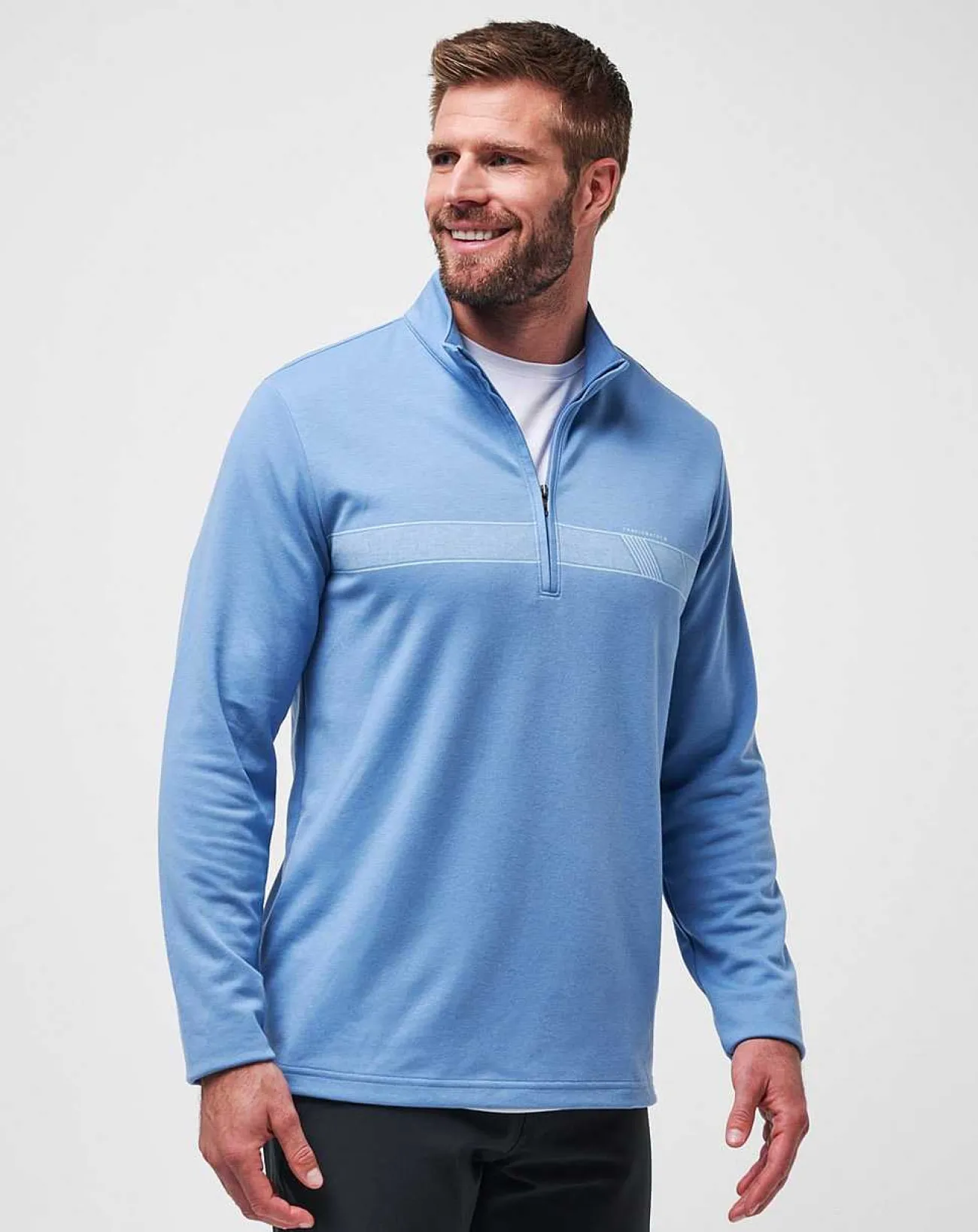TravisMathew Quarter Zips>Upgraded Striped Quarter Zip